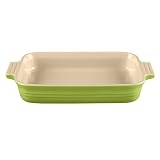 Le Creuset Stoneware 12-1/2-by-9-1/2-Inch Rectangular Baking Dish, Kiwi
