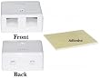 Duplex Blank Surface Mount Box for Keystone, White