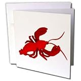 Fishing - Lobster - Greeting Cards-6 Greeting Cards with envelopes