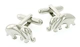 JJ Weston elephant cufflinks with presentation box. Made in the USA