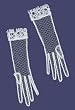 Miniature Pair of Sheer Net White Ladies Gloves