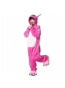 Amour - Sleepsuit Pajamas Costume Cosplay Homewear Lounge Wear (XL, Pink Stitch)