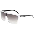 Carrera 6630/S Adult Rectangular Plastic Sports Sunglasses - White Shiny Black/Gray Mirror Gradient Silver
