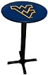 West Virginia Mountaineers Pub Table with Black Commercial Base