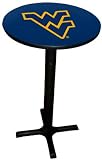 West Virginia Mountaineers Pub Table with Black Commercial Base