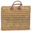 Moroccan Straw Summer Beach / Shopper / Tote Bag 20"x17"x7"