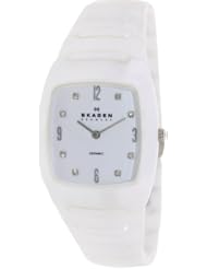 Skagen Womens 914SWXC Skagen Denmark Wo white Ceramic Watch