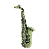 アルト サックス（アンティークブラス） キーホルダー Alto Sax (Antique Brass) Keychain