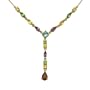 Yellow Gold Plated Sterling Silver Multi-Gemstone Necklace, 17"