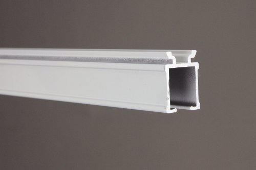 Double Curtain Track Kit 16 ft (composed of four 8ft track), White, Wall Mount