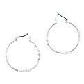 Sterling Silver Dot Hoop Earrings