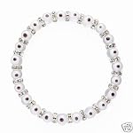 white evil eye bracelet
