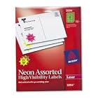 Avery 5994 Fluorescent burst laser labels, 1-1 2 diameter, 360 pack by Avery