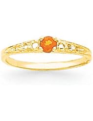 14k Yellow gold Madi K 3mm Citrine Birthstone Baby Ring