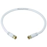 Buy 1.5FT RG6 (18AWG) 75Ohm, Quad Shield, CL2 Coaxial Cable with F Type Connector -...