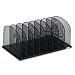 Safco Mesh Desk Organizer, 8 Upright Sections, 19.25 Inches Width x 8.25 Inches Height, Black Onyx (3253BL)