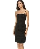 Calvin Klein Spaghetti-Strap Pleated Satin Dress