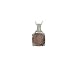 14K White Gold 0.06 ct. Diamond and 7 5/8 ct. Cushion Cut Smoky Topaz Fashion Necklace -16''