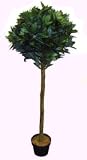 PROTEAM Indoor/Outdoor Topiary Artificial 4 ft Bay Tree / Plant