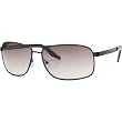 A|X AX155/S Sunglasses - Armani Exchange Men's Rectangular Full Rim Lifestyle Eyewear - Matte Black/Black/Brown Shaded