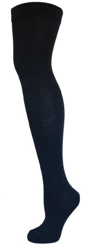 Over-the-Knee Thigh High Stockings Socks (9-11, Black)