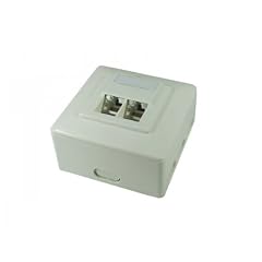 Anschlu�dose Cat5e 2x RJ45 AP white, Anschlu�-Dose