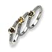 Jewelry : Sterling Silver With 14k Gemstone 3 Stackable Rings - Size 7
