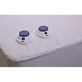 Serta Luxurious Plush Top Low-Voltage Electric Heated California King Mattress Pad, White