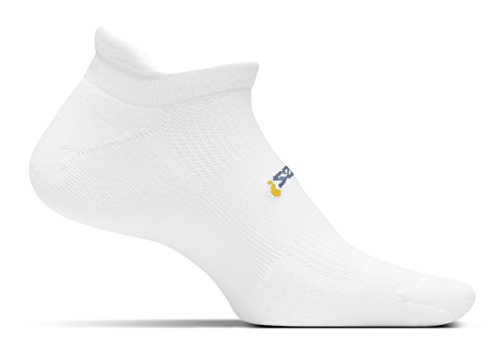 Feetures! HP Light Cushion No Show Tab Sock - White Small