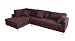 Baxton Furniture Studios Alisa Twill 2-Piece Sofa/Chaise Sectional Set