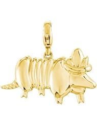 14K Yellow Gold Armadillo Charm