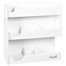 TrippNT 50077 White PVC Plastic Bench Top Workstation, 14 Compartments, Small, 12" Width x 12" Height x 5" Depth