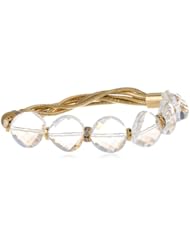 Kenneth Cole New York "Jet" Faceted Bead Half Stretch Bracelet, 7.5"