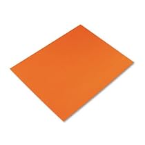Colored 4-Ply Poster Board, 22 x 28, Orange, 25 Boards/Carton (RIV04229)