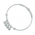 Bling Jewelry Sterling Silver Beaded Charm Baby Bangle Bracelet 6.75" [Jewelry]