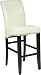 Office Star Products 30'' Parsons Barstool in Cream Eco Bonded Leather with Nail Heads
