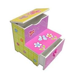 Kitchen: LC Creations Blooming Garden Double Storage Stepstool