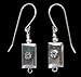 Sterling Silver Santo Domingo Rectangular Dangle Earrings, #800