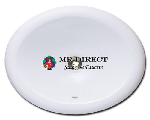 White Overmount / Drop-In Porcelain Sink
