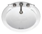 31oc4VD93bL. SL160  St. Thomas Creations 1122.040.01 Jasmine 4 Inch Centerset Self Rimming Lavatory Sink with Overflow, White Finish