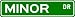 MINOR Street Name Sign ~ Family Lastname Sign ~ Gameroom, Basement, Garage Sign