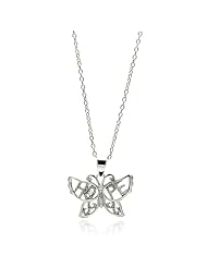 Beautiful Hope Butterfly Sterling Silver Necklace, Comes with Free 16 inch Chain, Includes Gift Box and Pouch.