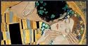 Art Poster Metal Framed Print - Der Kuss (Detail) - Artist: Gustav Klimt- Poster Size: 39 X 19