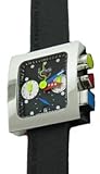 Alain Silberstein: Pave Krono Limited Edition Unisex Watch, VK11 (Stainless Steel Case / Black Dial / Black Rubber Strap)