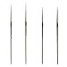 ZEM BRUSH Golden Taklon Detail Brush Set Liners 20/0, 10/0 and Mini Liners 10/0, 5/0