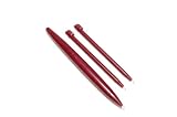 Assecure DSi XL red wine stylus pack - 1 x Large & 2 standard slot in stylus for DS