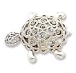Sterling Silver Marcasite Turtle Pin