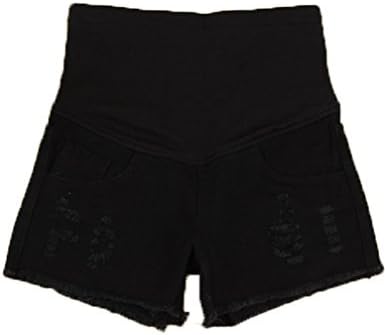 Mommy Tree Women's Maternity Jeans Shorts Large Black