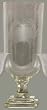 Individually Hand Etched Crab Glass Tall Urn 12 3/4"H, 5 1/2"D