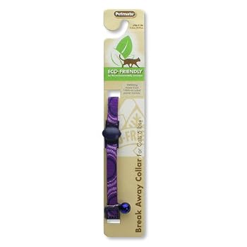 Set A Shopping Price Drop Alert For Petmate 8-12-Inch Eco Friendly Breakaway Circle Cat Collar, Purple